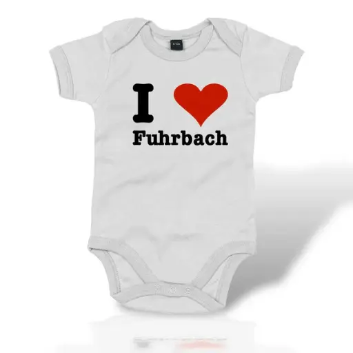 Baby Bodysuit “I❤️Fuhrbach” | HansArbeit